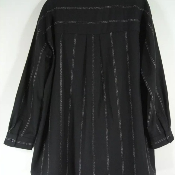 Black Striped Button-Up Shirt - Picture 2 of 14